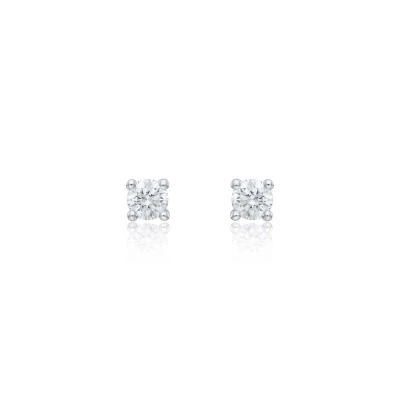 Brilliant Cut Diamond Stud Earrings in 18ct White Gold 0.25ct Diamond